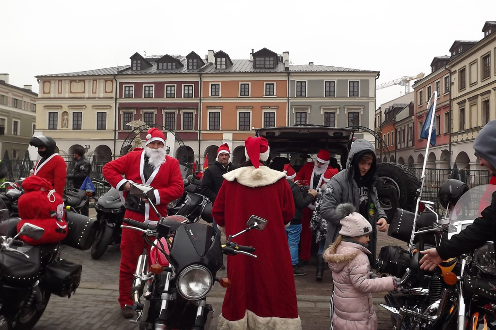 Zamość: Mikołaje na motorach na Kwadracie [FOTO]