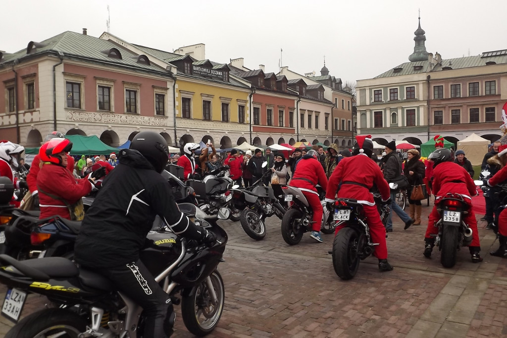 Zamość: Mikołaje na motorach na Kwadracie [FOTO]