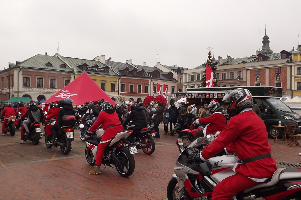 Zamość: Mikołaje na motorach na Kwadracie [FOTO]