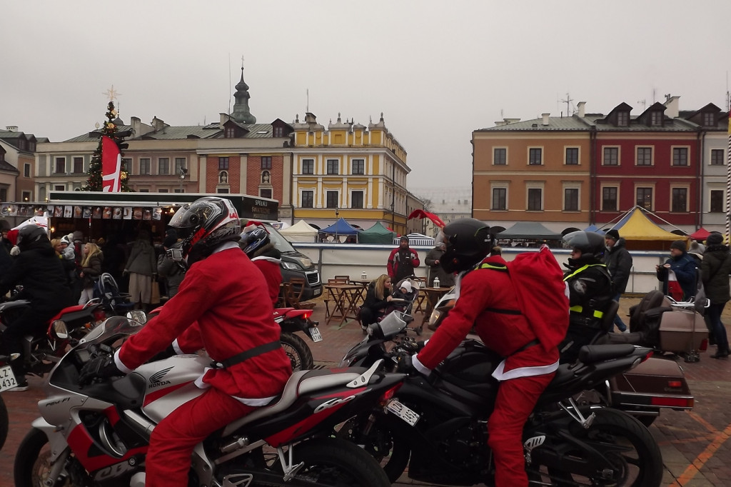 Zamość: Mikołaje na motorach na Kwadracie [FOTO]