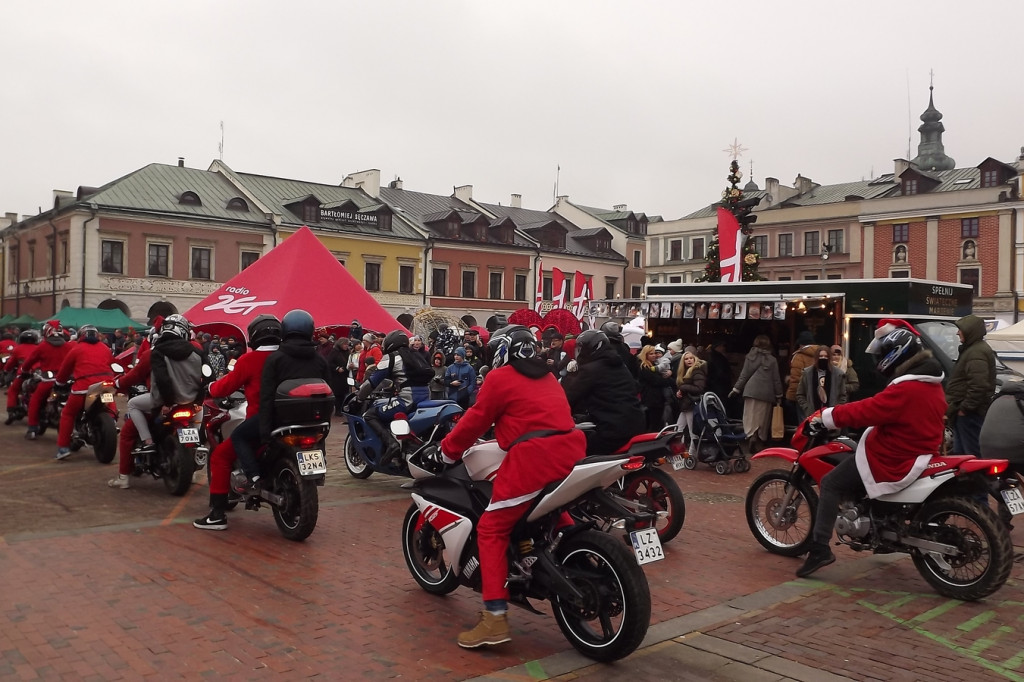 Zamość: Mikołaje na motorach na Kwadracie [FOTO]