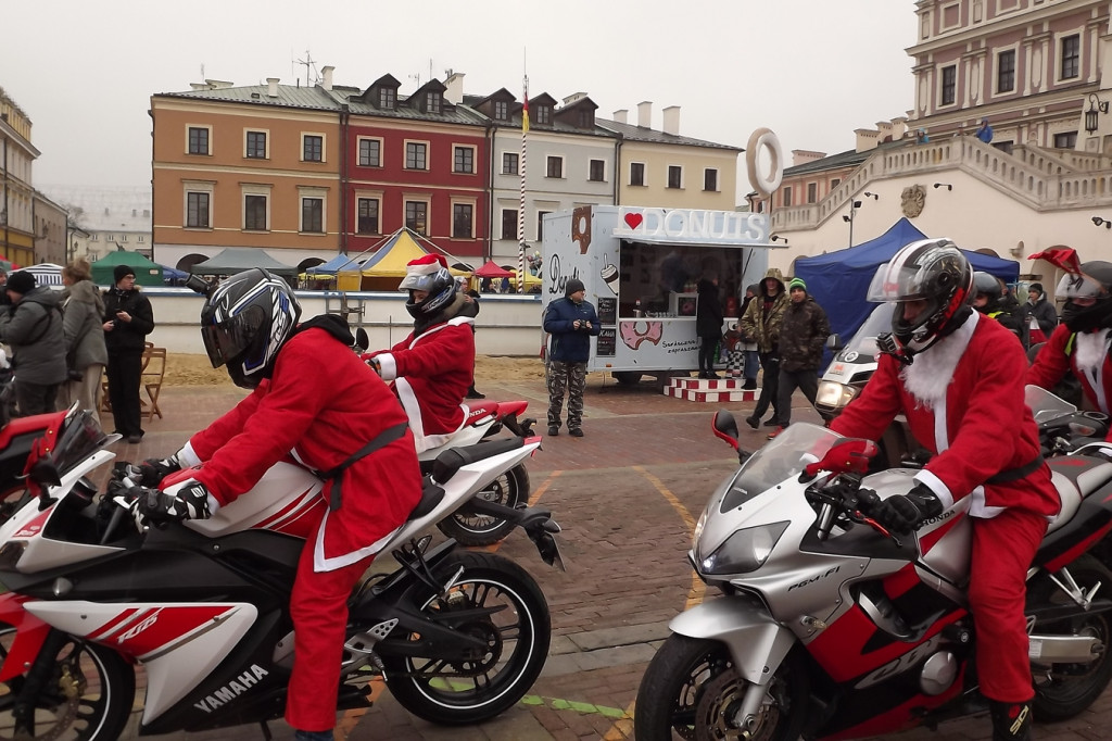 Zamość: Mikołaje na motorach na Kwadracie [FOTO]