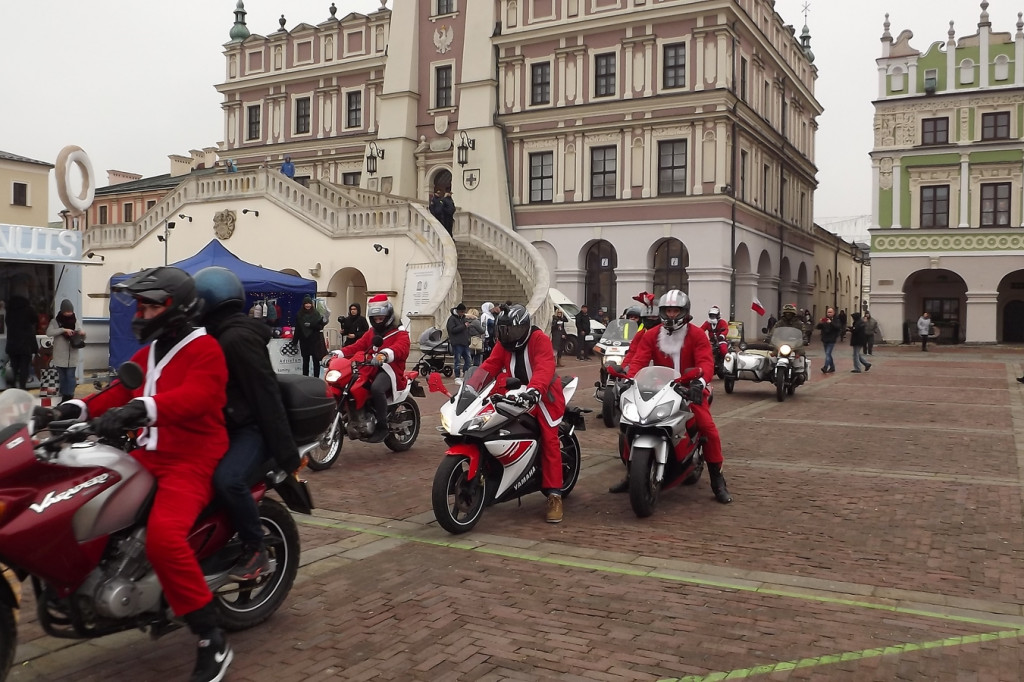 Zamość: Mikołaje na motorach na Kwadracie [FOTO]