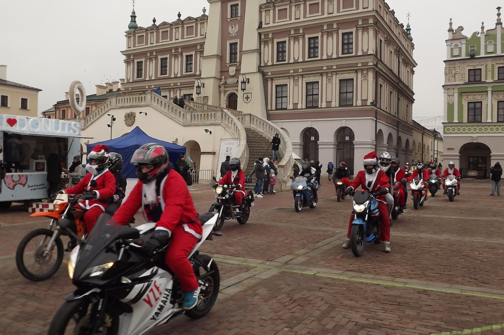 Zamość: Mikołaje na motorach na Kwadracie [FOTO]