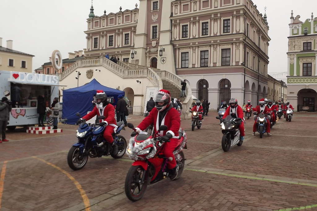 Zamość: Mikołaje na motorach na Kwadracie [FOTO]