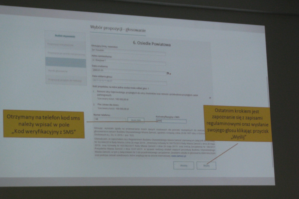 Zamość: Głosowanie na projekty Budżetu Obywatelskiego także przez Internet