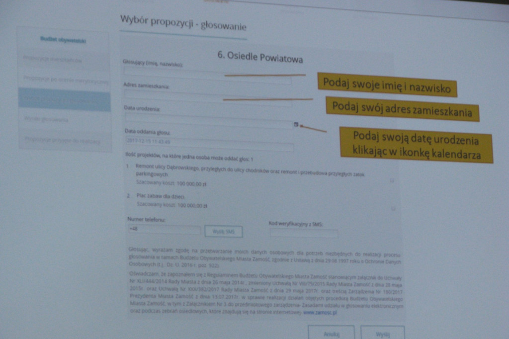 Zamość: Głosowanie na projekty Budżetu Obywatelskiego także przez Internet
