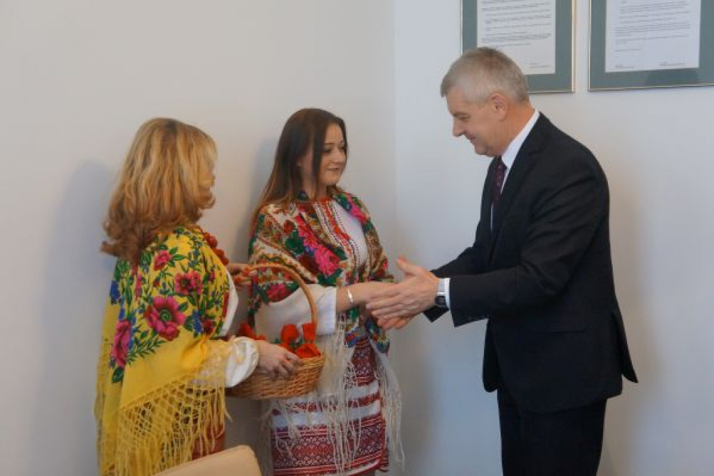 Zamość: Ukraińscy partnerzy ze świąteczną wizytą w starostwie