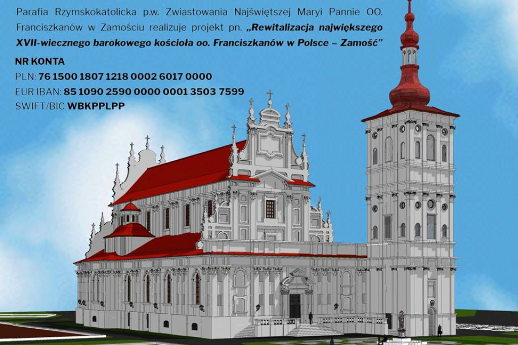 Zamość: Zobacz jak będzie wyglądał kościół franciszkanów [WIZUALIZACJA]