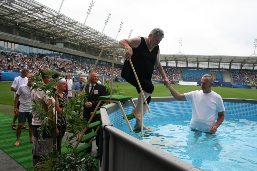 Lublin: Chrzest na stadionie [FOTO]