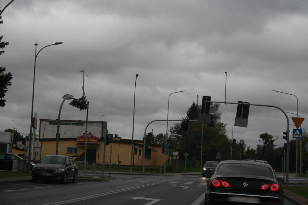 Zamość: Nowa sygnalizacja nie przetrwała starcia z nawałnicą