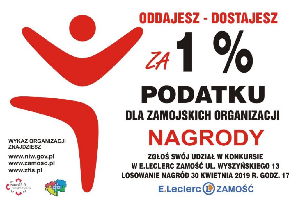 Przekaż swój 1% dla zamojskich organizacji pożytku publicznego [LISTA]