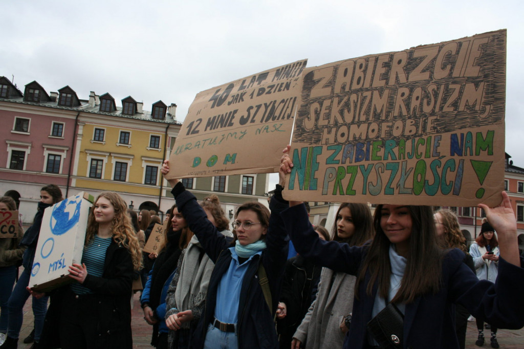 Zamość: Strajkowali dla klimatu [FOTO, VIDEO]