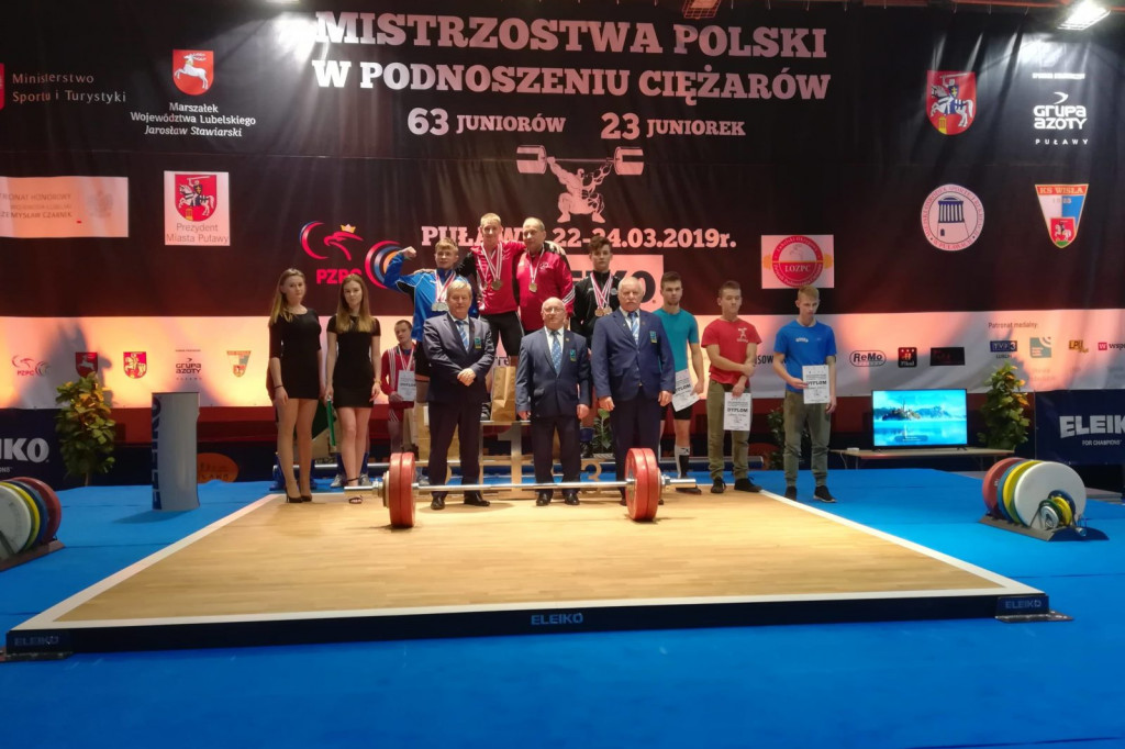 Worek medali sztangistów KS 