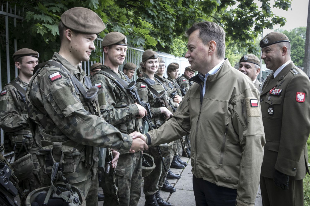 Przysięga żołnierzy OT na placu Zamkowym w Lublinie