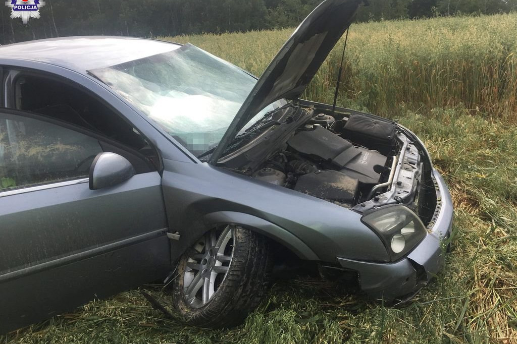Feliksówka: Chciała ominąć sarnę, wjechała w zboże [ZDJĘCIA]