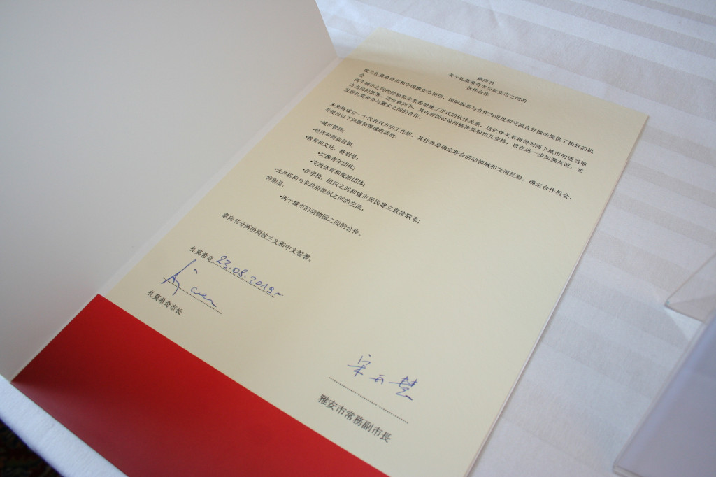 Współpraca Zamościa i miasta Ya an