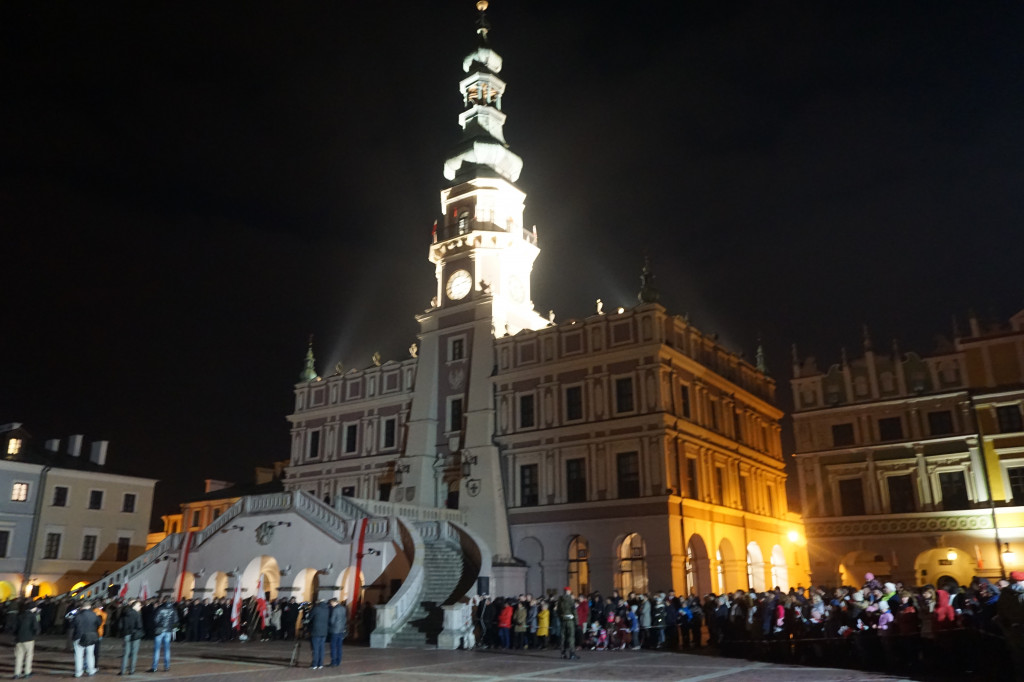 Manifestacja patriotyczna w Zamościu