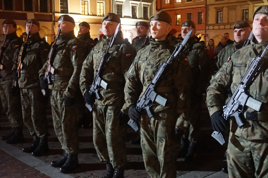 Manifestacja patriotyczna w Zamościu