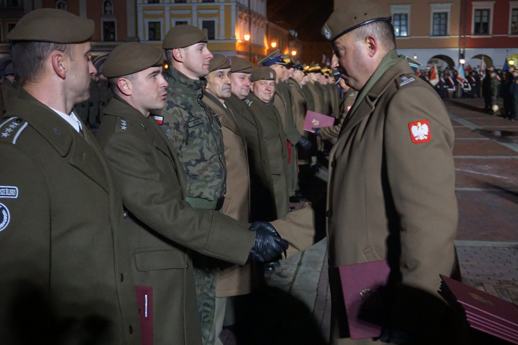 Manifestacja patriotyczna w Zamościu