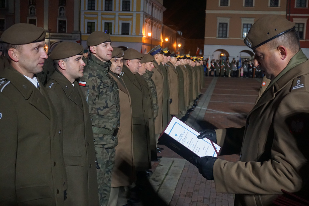 Manifestacja patriotyczna w Zamościu