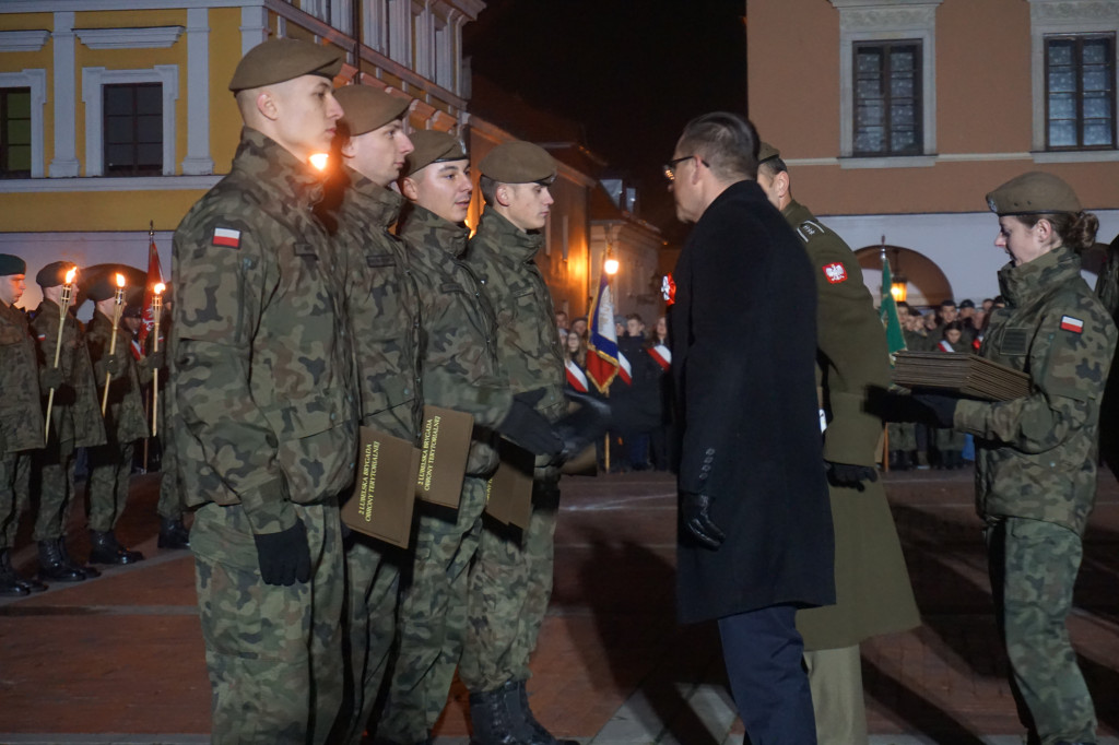 Manifestacja patriotyczna w Zamościu