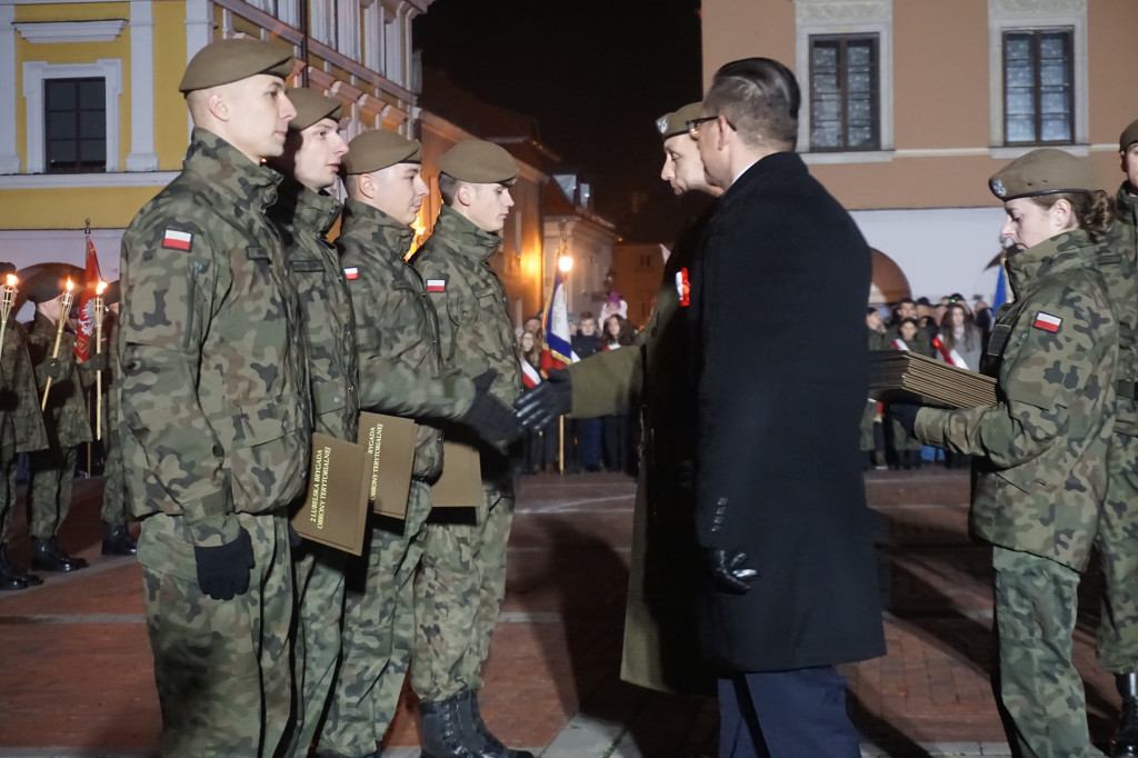 Manifestacja patriotyczna w Zamościu