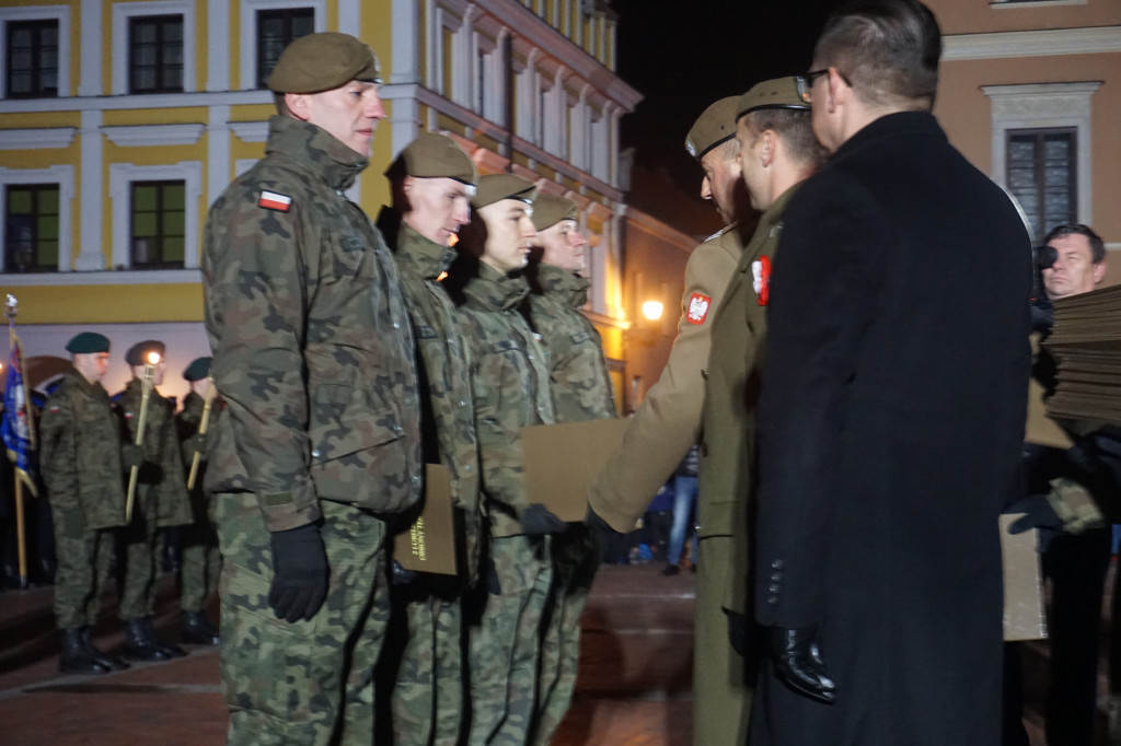 Manifestacja patriotyczna w Zamościu