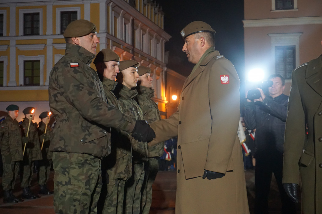 Manifestacja patriotyczna w Zamościu