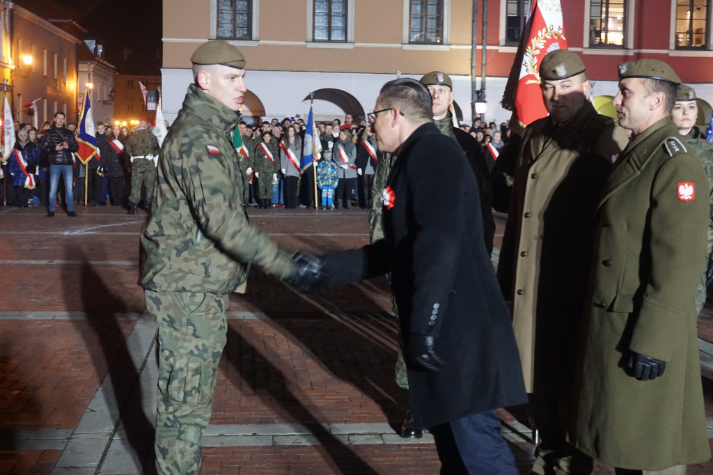 Manifestacja patriotyczna w Zamościu