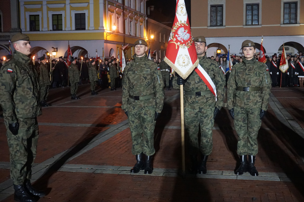 Manifestacja patriotyczna w Zamościu