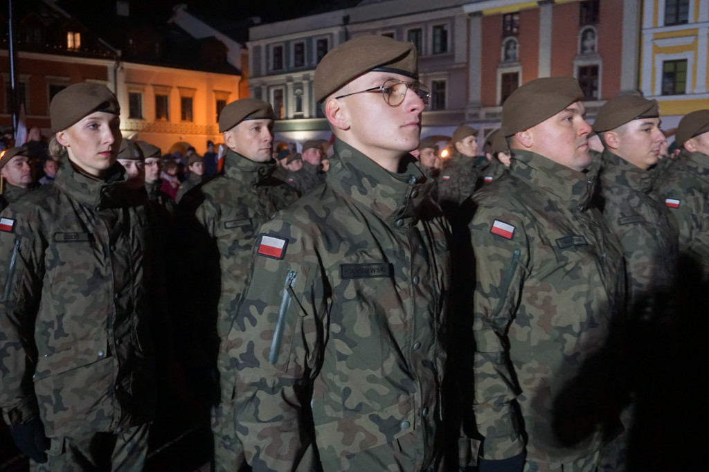 Manifestacja patriotyczna w Zamościu