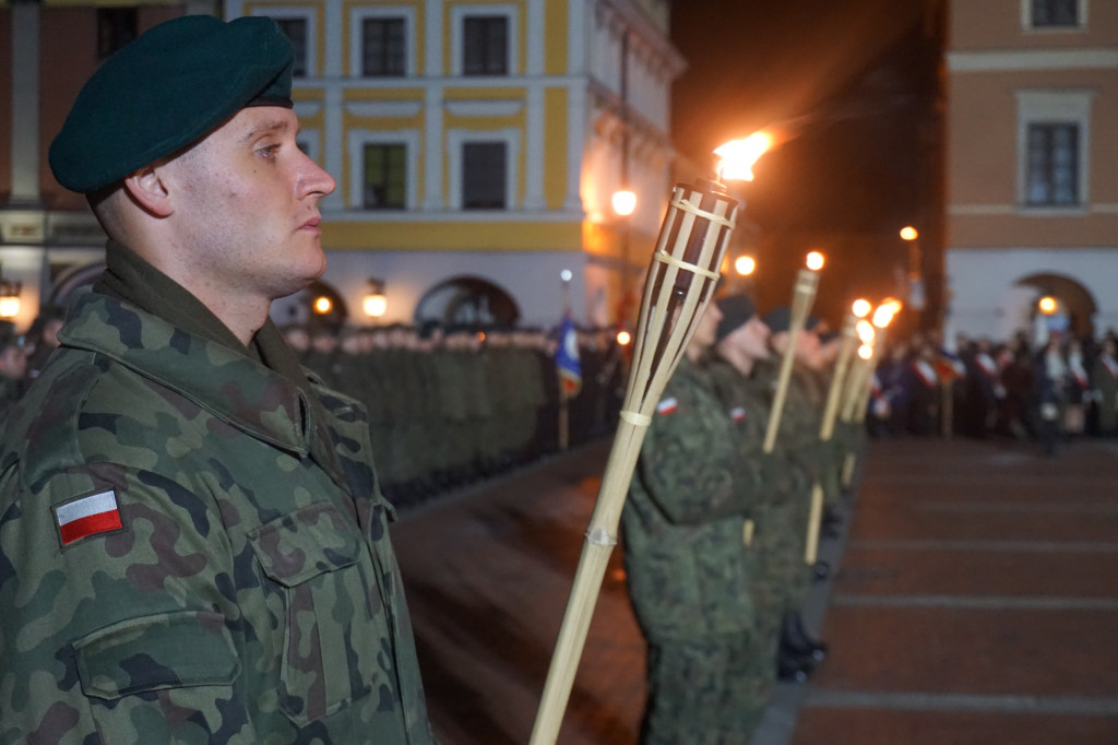 Manifestacja patriotyczna w Zamościu