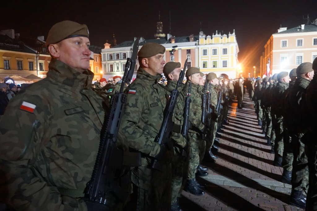 Manifestacja patriotyczna w Zamościu