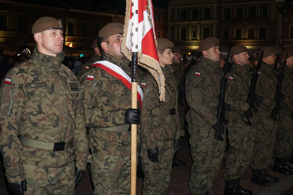 Manifestacja patriotyczna w Zamościu