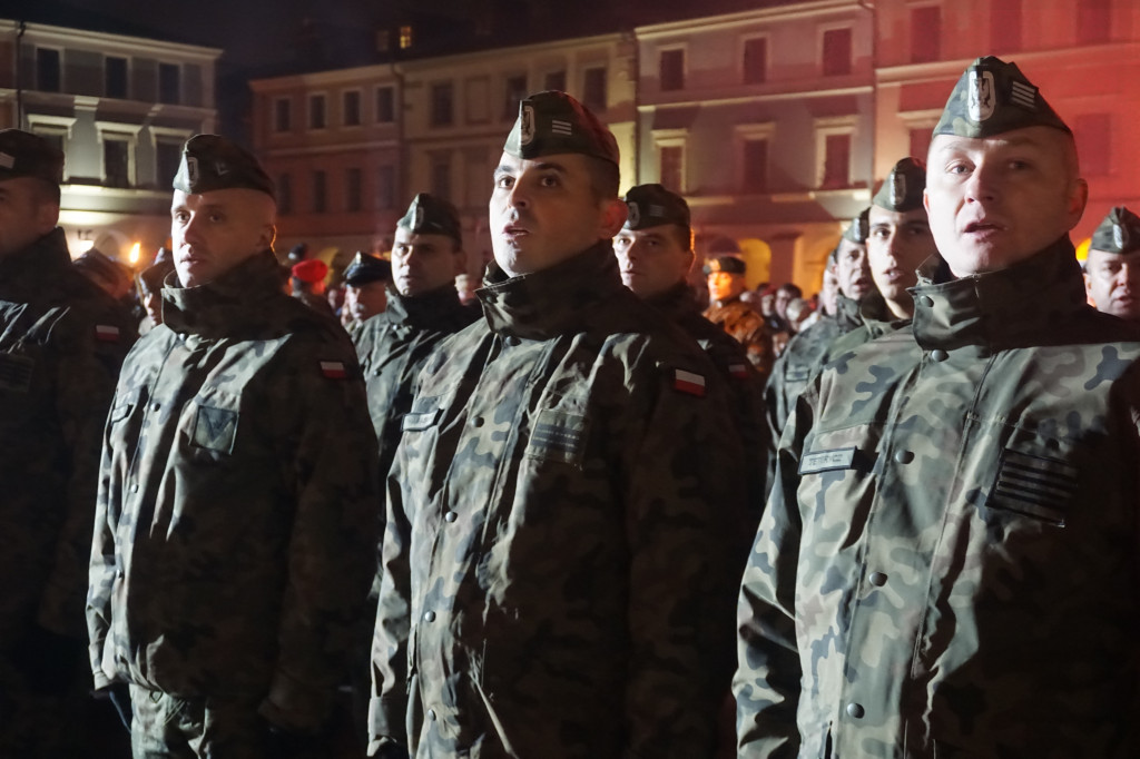 Manifestacja patriotyczna w Zamościu