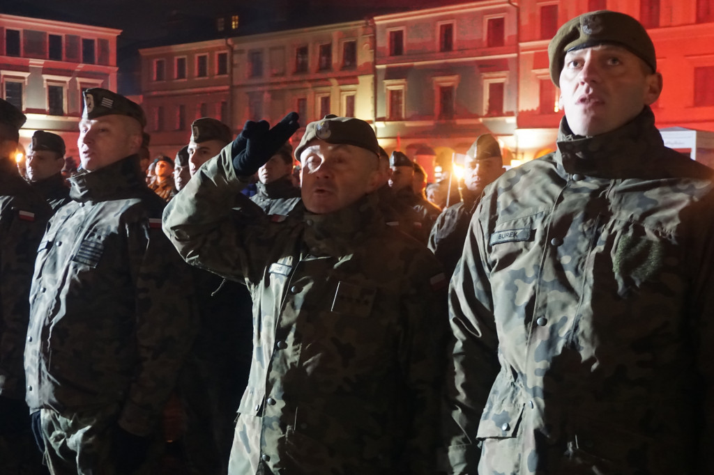 Manifestacja patriotyczna w Zamościu