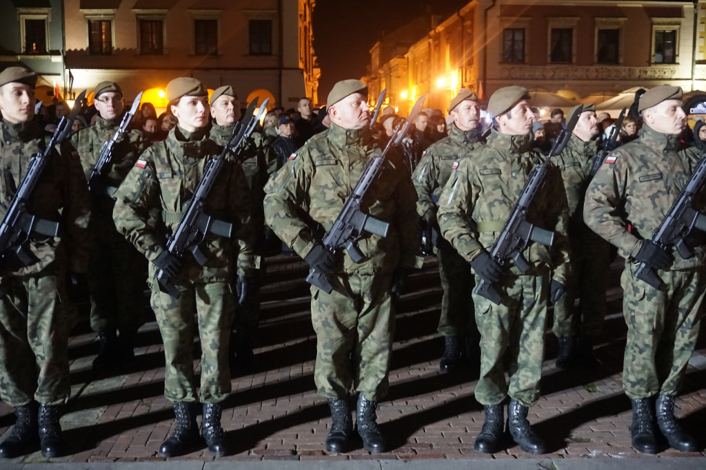 Manifestacja patriotyczna w Zamościu