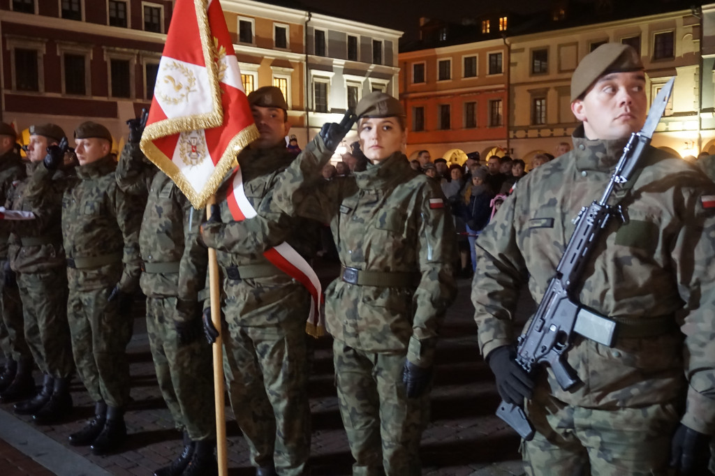 Manifestacja patriotyczna w Zamościu