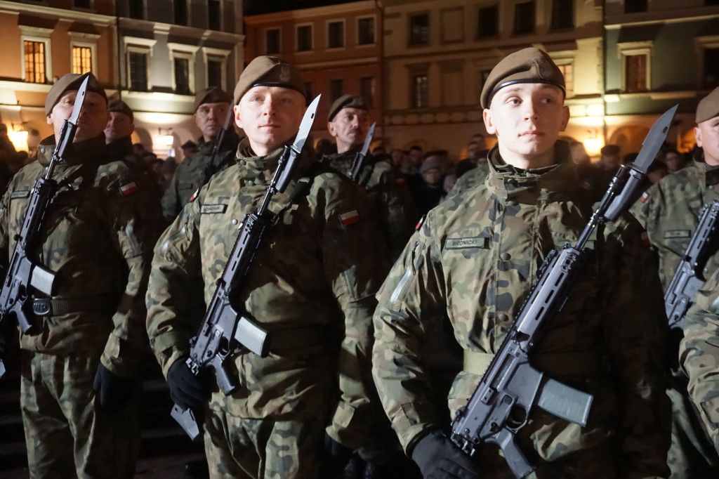 Manifestacja patriotyczna w Zamościu