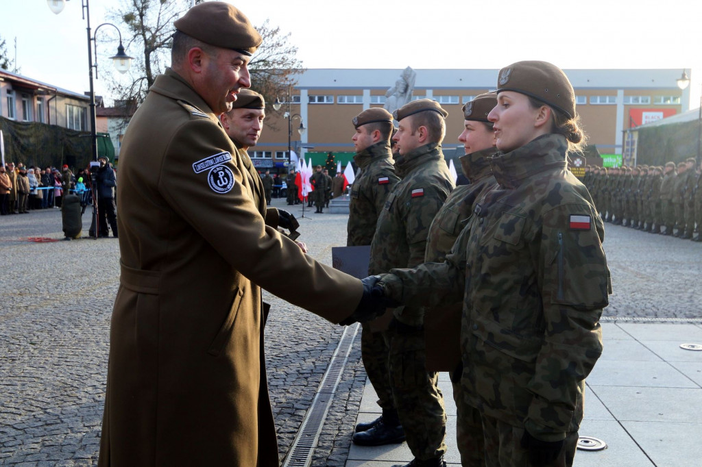Uroczystość lubelskich Terytorialsów w Hrubieszowie