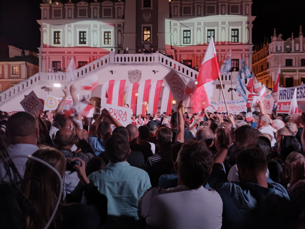Burzliwy koniec kampanii w Zamościu! Andrzej Duda! Rafał Trzaskowski!