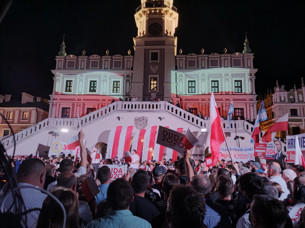 Burzliwy koniec kampanii w Zamościu! Andrzej Duda! Rafał Trzaskowski!