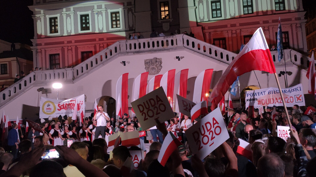 Burzliwy koniec kampanii w Zamościu! Andrzej Duda! Rafał Trzaskowski!