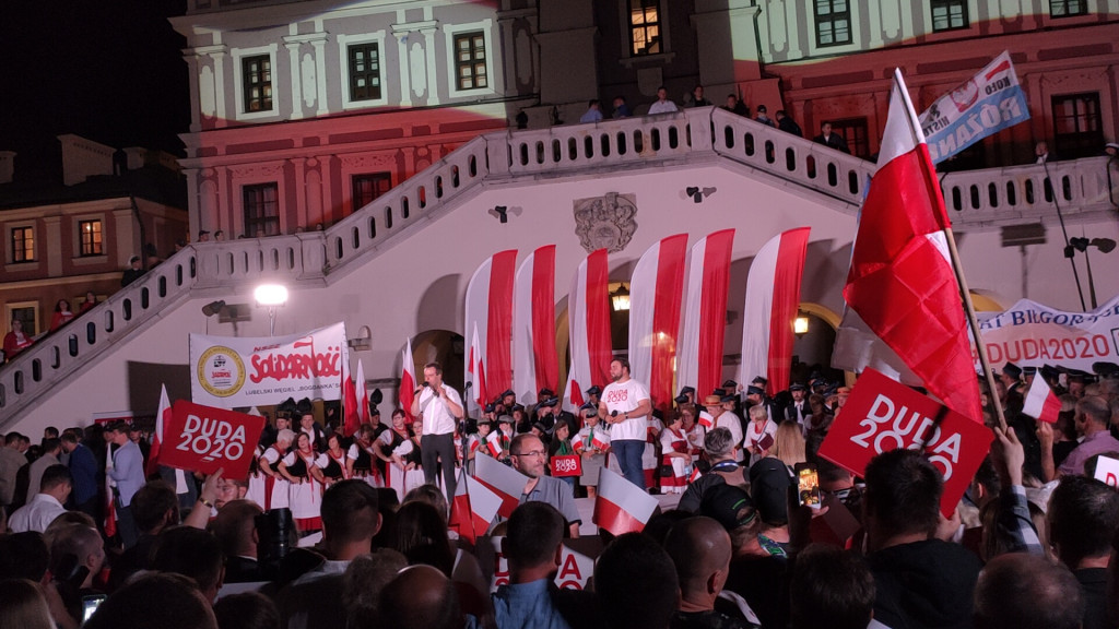 Burzliwy koniec kampanii w Zamościu! Andrzej Duda! Rafał Trzaskowski!