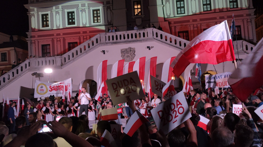 Burzliwy koniec kampanii w Zamościu! Andrzej Duda! Rafał Trzaskowski!