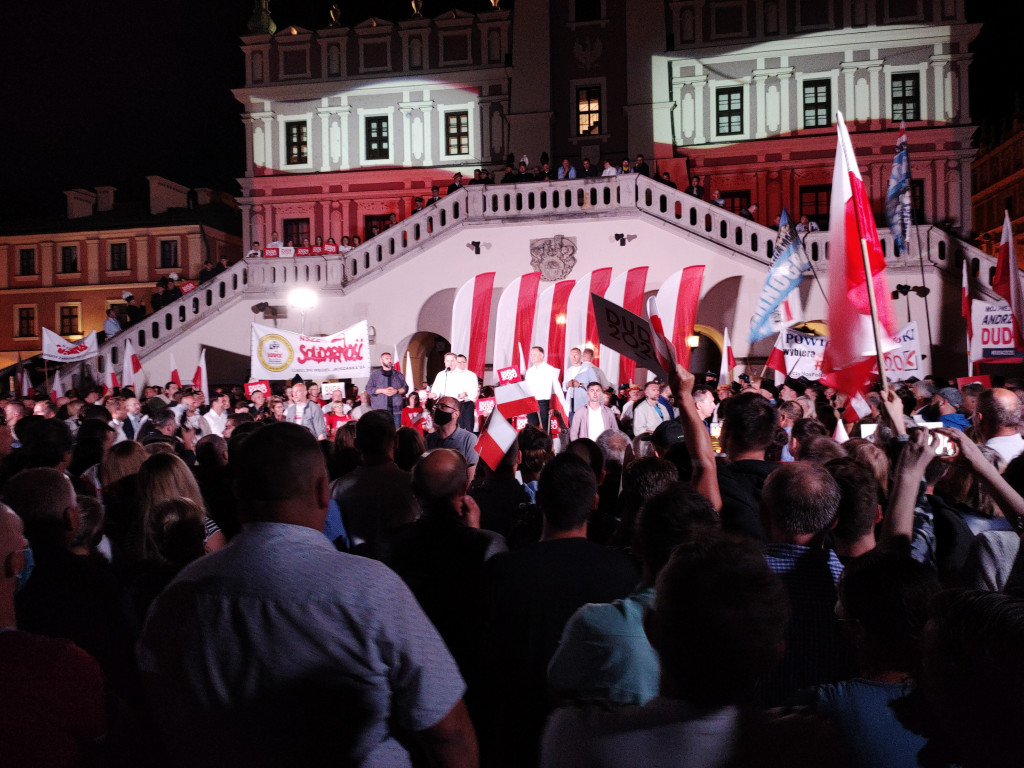 Burzliwy koniec kampanii w Zamościu! Andrzej Duda! Rafał Trzaskowski!