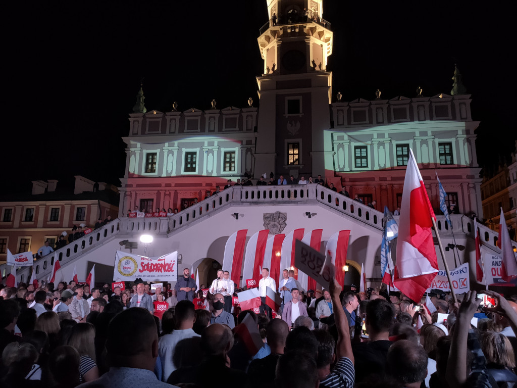 Burzliwy koniec kampanii w Zamościu! Andrzej Duda! Rafał Trzaskowski!