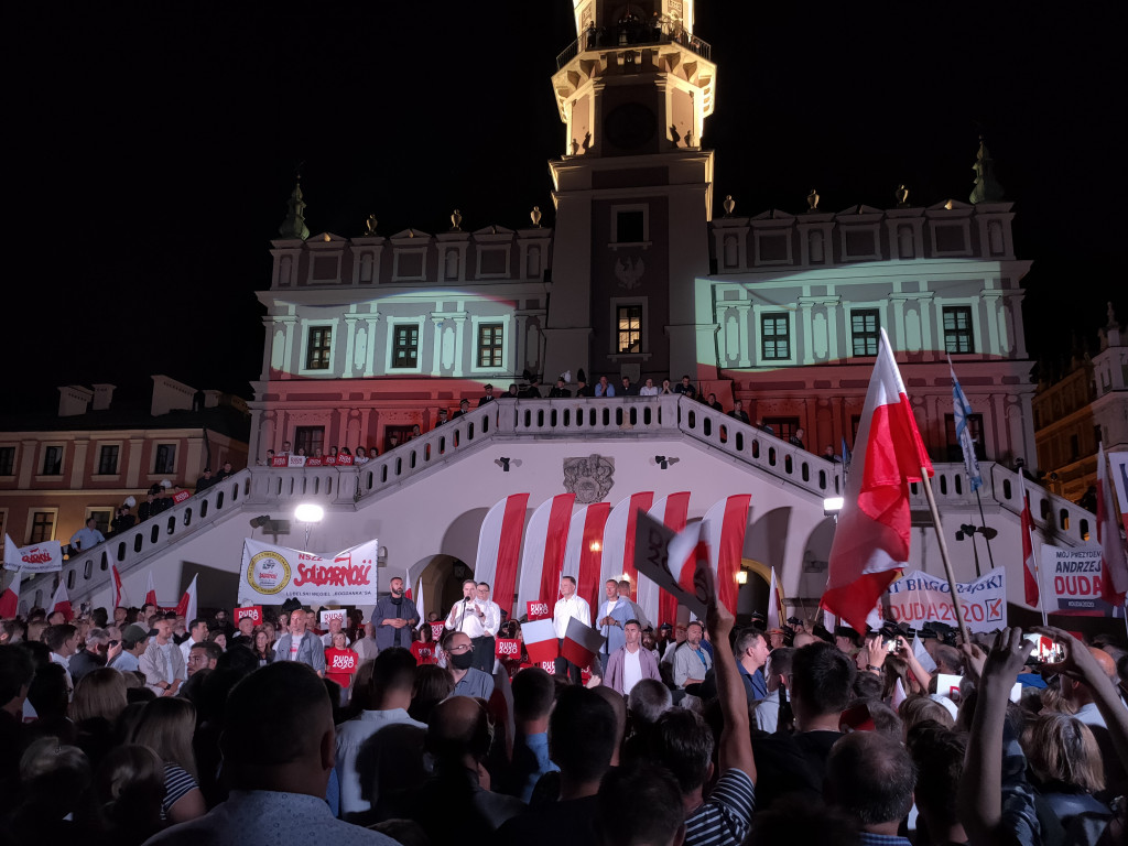 Burzliwy koniec kampanii w Zamościu! Andrzej Duda! Rafał Trzaskowski!