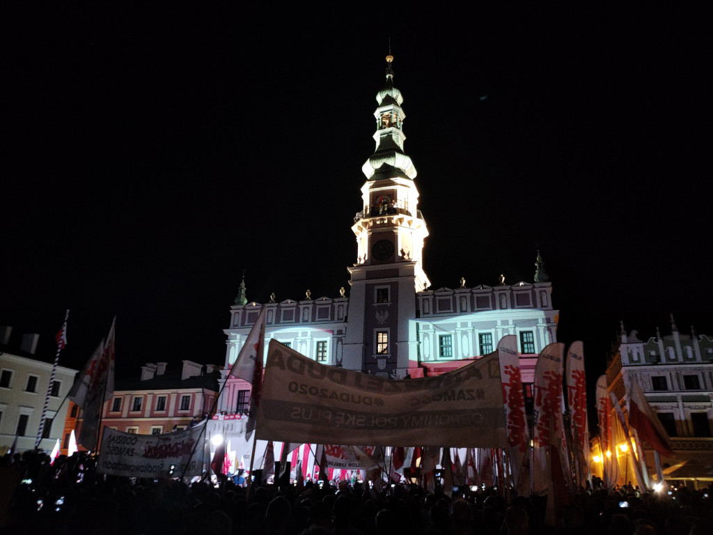 Burzliwy koniec kampanii w Zamościu! Andrzej Duda! Rafał Trzaskowski!